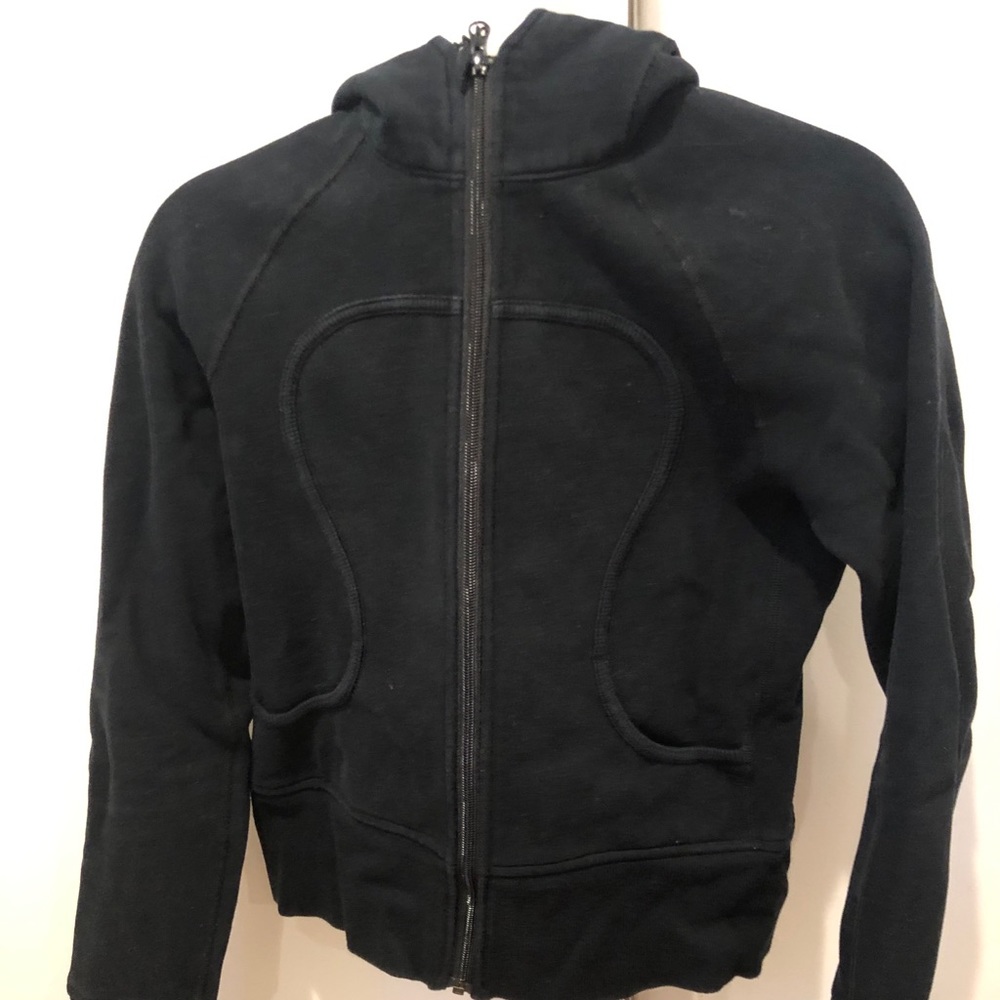lululemon zip up black jacket